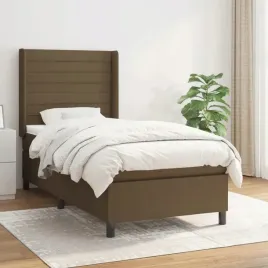 vidaxl-lozko-kontynentalne-z-materacem-brazowe-tkanina-100x200-cm