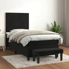 vidaxl-lozko-kontynentalne-z-materacem-czarne-aksamit-90x200-cm