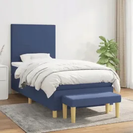vidaxl-lozko-kontynentalne-z-materacem-niebieskie-tkanina-90x200-cm