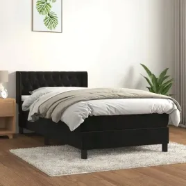 vidaxl-lozko-kontynentalne-z-materacem-czarne-aksamit-90x200-cm