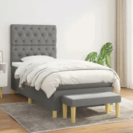 vidaxl-lozko-kontynentalne-z-materacem-ciemnoszara-tkanina-80x200-cm