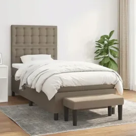 vidaxl-lozko-kontynentalne-z-materacem-taupe-tkanina-100x200-cm