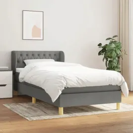 vidaxl-lozko-kontynentalne-z-materacem-ciemnoszara-tkanina-90x190-cm