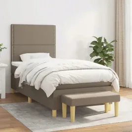 vidaxl-lozko-kontynentalne-z-materacem-taupe-tkanina-90x190-cm