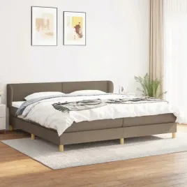 vidaxl-lozko-kontynentalne-z-materacem-taupe-tkanina-200x200-cm