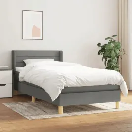 vidaxl-lozko-kontynentalne-z-materacem-ciemnoszara-tkanina-90x190-cm