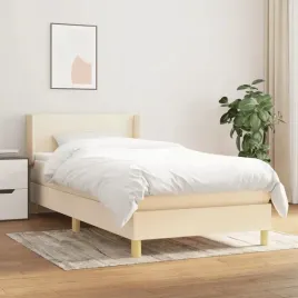 vidaxl-lozko-kontynentalne-z-materacem-kremowe-tkanina-100x200-cm