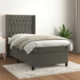 vidaxl-lozko-kontynentalne-z-materacem-ciemnoszary-aksamit-80x200-cm