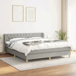 vidaxl-lozko-kontynentalne-z-materacem-jasnoszare-tkanina-160x200-cm