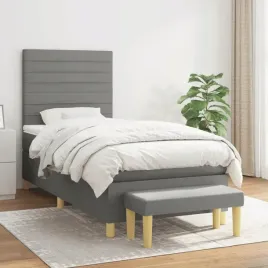 vidaxl-lozko-kontynentalne-z-materacem-ciemnoszara-tkanina-80x200-cm