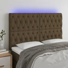 vidaxl-zaglowek-do-lozka-z-led-ciemnobrazowy-160x7x118-128-cm-tkanina