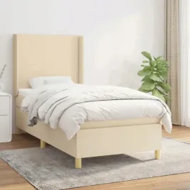 vidaxl-lozko-kontynentalne-z-materacem-kremowe-tkanina-90x190-cm