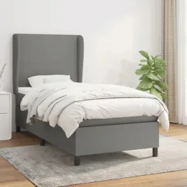 vidaxl-lozko-kontynentalne-z-materacem-ciemnoszara-tkanina-100x200-cm