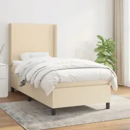 vidaxl-lozko-kontynentalne-z-materacem-kremowe-tkanina-90x190-cm