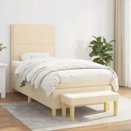 vidaxl-lozko-kontynentalne-z-materacem-kremowe-tkanina-90x190-cm