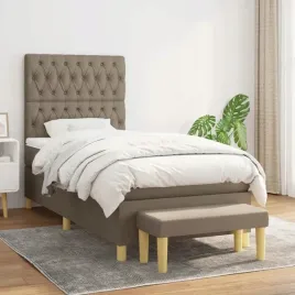 vidaxl-lozko-kontynentalne-z-materacem-taupe-tkanina-90x190-cm