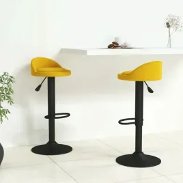 vidaxl-stolki-barowe-2-szt-zolte-obite-aksamitem