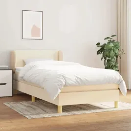 vidaxl-lozko-kontynentalne-z-materacem-kremowe-tkanina-100x200-cm