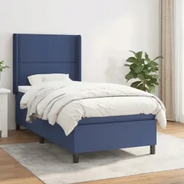 vidaxl-lozko-kontynentalne-z-materacem-niebieskie-tkanina-90x190-cm