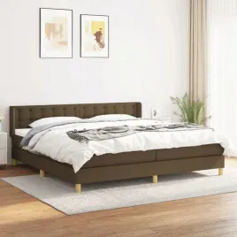vidaxl-lozko-kontynentalne-z-materacem-brazowe-tkanina-200x200-cm