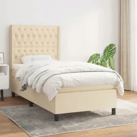 vidaxl-lozko-kontynentalne-z-materacem-kremowe-tkanina-90x190-cm