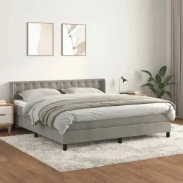 vidaxl-lozko-kontynentalne-z-materacem-jasnoszare-160x200cm-aksamit