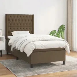 vidaxl-lozko-kontynentalne-z-materacem-brazowe-tkanina-100x200-cm