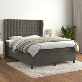 vidaxl-lozko-kontynentalne-z-materacem-ciemnoszara-aksamit-140x190cm