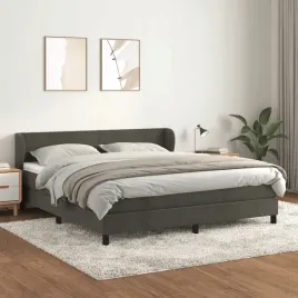 vidaxl-lozko-kontynentalne-z-materacem-ciemnoszare-160x200cm-aksamit