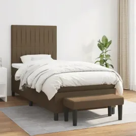 vidaxl-lozko-kontynentalne-z-materacem-brazowe-tkanina-100x200-cm