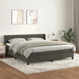 vidaxl-lozko-kontynentalne-z-materacem-ciemnoszare-160x200cm-aksamit