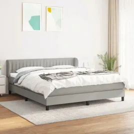 vidaxl-lozko-kontynentalne-z-materacem-jasnoszare-tkanina-160x200-cm