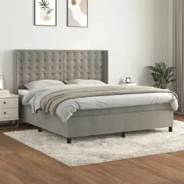 vidaxl-lozko-kontynentalne-z-materacem-jasnoszare-180x200cm-aksamit