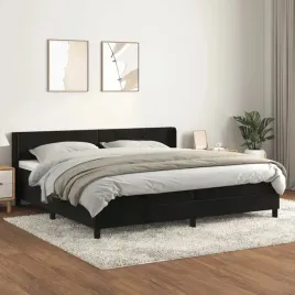 vidaxl-lozko-kontynentalne-z-materacem-czarne-aksamit-200x200-cm