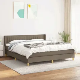vidaxl-lozko-kontynentalne-z-materacem-taupe-tkanina-200x200-cm