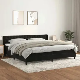 vidaxl-lozko-kontynentalne-z-materacem-czarne-aksamit-200x200-cm