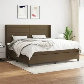 vidaxl-lozko-kontynentalne-z-materacem-brazowe-tkanina-200x200-cm