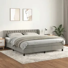 vidaxl-lozko-kontynentalne-z-materacem-jasnoszare-180x200cm-aksamit