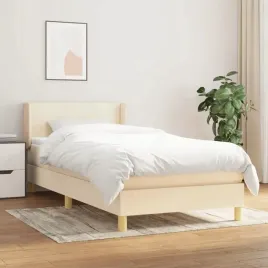 vidaxl-lozko-kontynentalne-z-materacem-kremowe-tkanina-90x190-cm