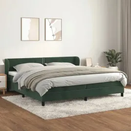 vidaxl-lozko-kontynentalne-z-materacem-zielone-aksamit-200x200-cm