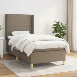 vidaxl-lozko-kontynentalne-z-materacem-taupe-tkanina-100x200-cm