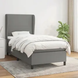 vidaxl-lozko-kontynentalne-z-materacem-ciemnoszara-tkanina-90x200-cm