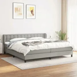 vidaxl-lozko-kontynentalne-z-materacem-jasnoszare-tkanina-200x200-cm