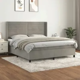 vidaxl-lozko-kontynentalne-z-materacem-jasnoszare-160x200cm-aksamit