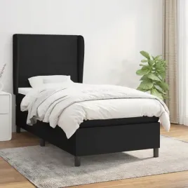 vidaxl-lozko-kontynentalne-z-materacem-czarne-tkanina-90x200-cm