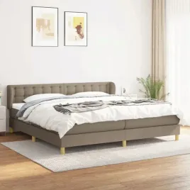 vidaxl-lozko-kontynentalne-z-materacem-taupe-tkanina-200x200-cm