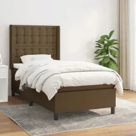 vidaxl-lozko-kontynentalne-z-materacem-brazowe-tkanina-100x200-cm