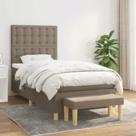 vidaxl-lozko-kontynentalne-z-materacem-taupe-tkanina-100x200-cm