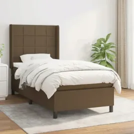 vidaxl-lozko-kontynentalne-z-materacem-brazowe-tkanina-100x200-cm