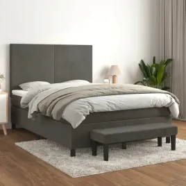 vidaxl-lozko-kontynentalne-z-materacem-ciemnoszara-aksamit-140x190cm